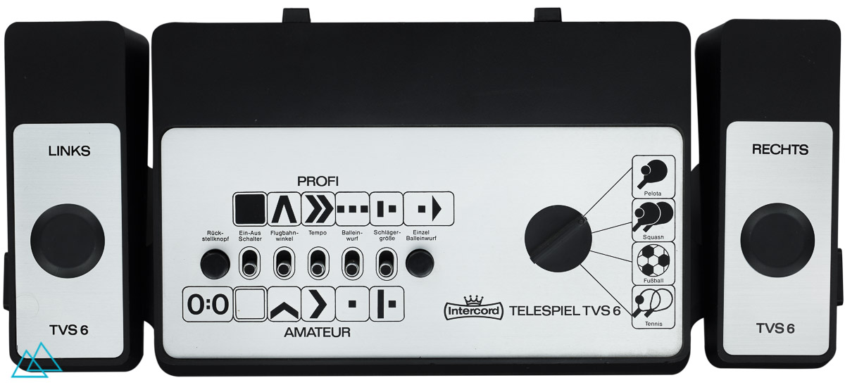 Top view dedicated video game console Intercord TVS 6