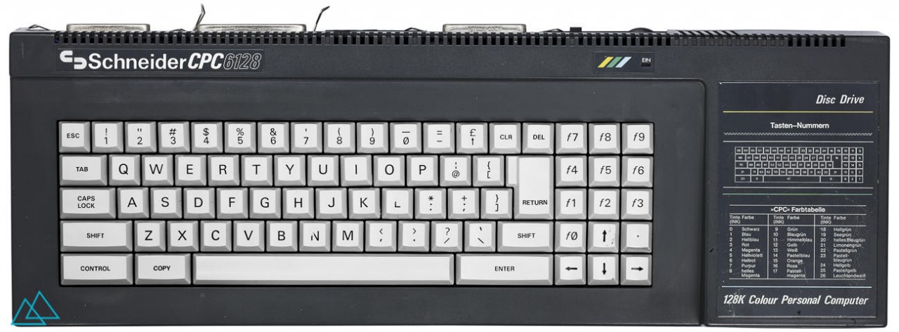 Vintage Personal Computer Schneider (Amstrad) CPC 6128 Top View