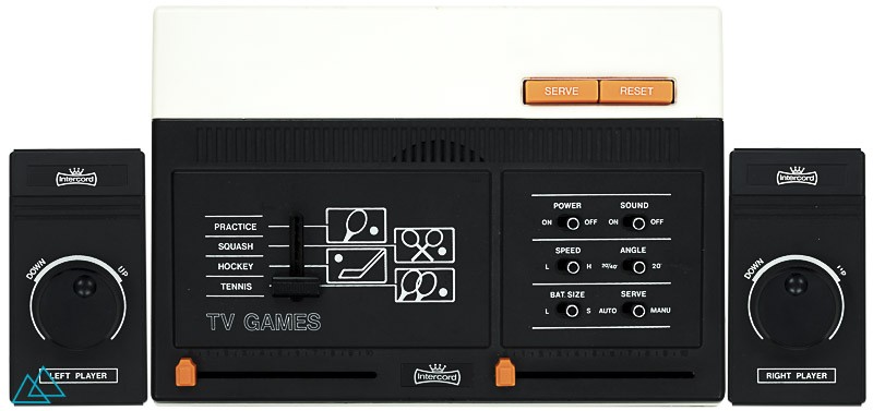 Top view dedicated video game console Intercord TVS-5